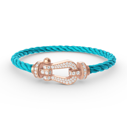 [LuxJewelry]FORCE LARGE HORSESHOE FULL DIAMOND BRACELET ROSE GOLD