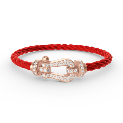 [LuxJewelry]FORCE LARGE HORSESHOE FULL DIAMOND BRACELET ROSE GOLD