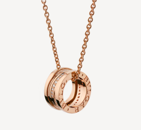 [LuxJewelry]ZERO 1 PINK GOLD DIAMOND NECKLACE
