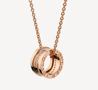 [LuxJewelry]ZERO 1 PINK GOLD DIAMOND NECKLACE