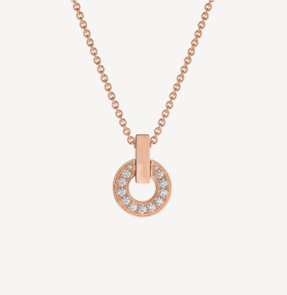 [LuxJewelry]GARI NECKLACE PINK GOLD DIAMOND