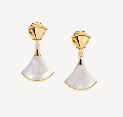 [LuxJewelry]DREAM MOP 1 DIAMOND EARRINGS