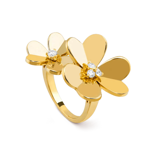 [LuxJewelry]CLOVER COMOS GOLD DIAMOND RING