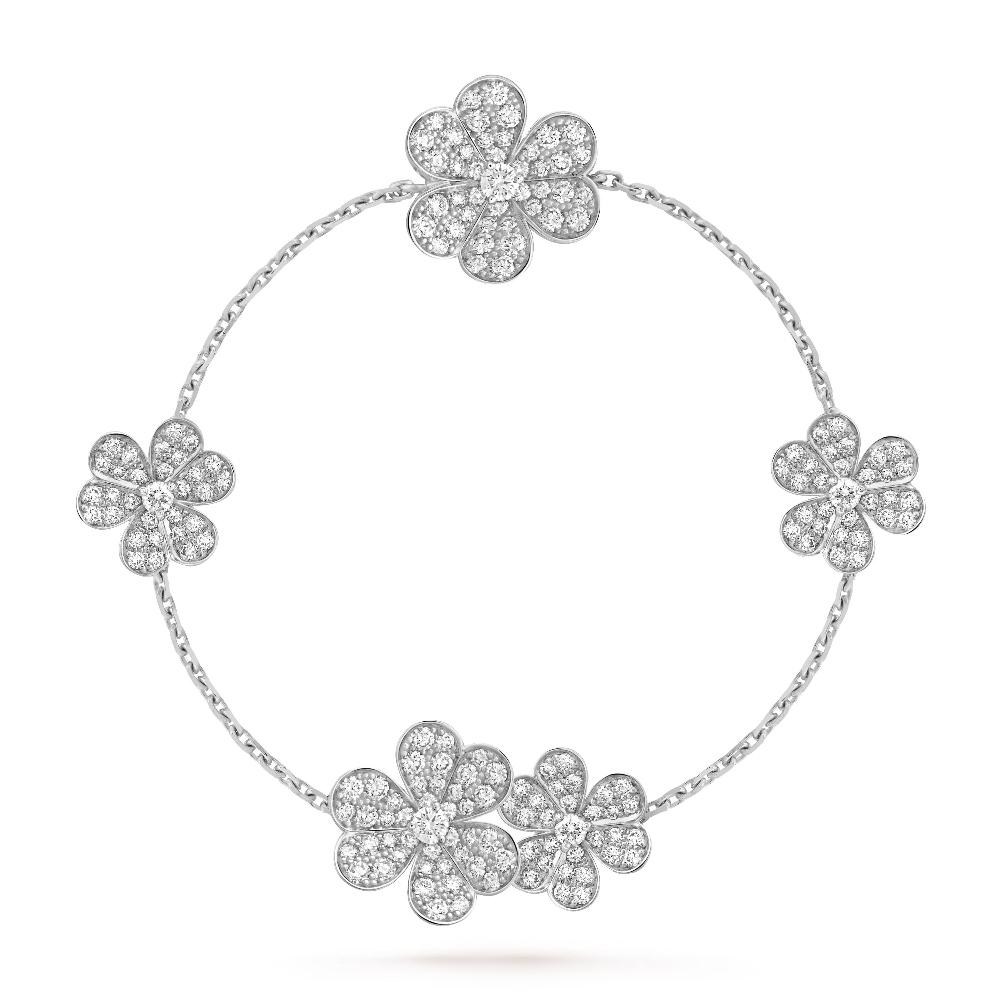 [LuxJewelry]FRIVOLE SILVER 5 FLOWERS BRACELET