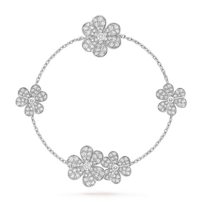 [LuxJewelry]FRIVOLE SILVER 5 FLOWERS BRACELET