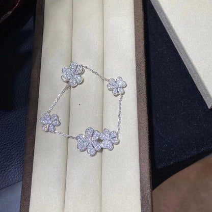 [LuxJewelry]FRIVOLE SILVER 5 FLOWERS BRACELET