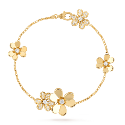 [LuxJewelry]FRIVOLE GOLD 5 FLOWERS BRACELET