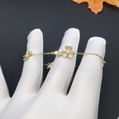[LuxJewelry]FRIVOLE GOLD 5 FLOWERS BRACELET