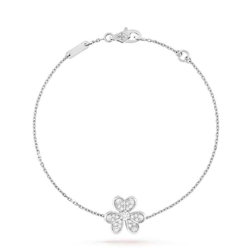[LuxJewelry]FRIVOLE SILVER FLOWER DIAMOND BRACELET