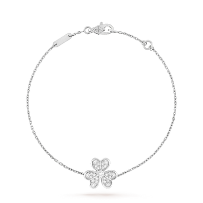 [LuxJewelry]FRIVOLE SILVER FLOWER DIAMOND BRACELET