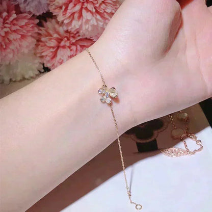 [LuxJewelry]FRIVOLE GOLD FLOWER DIAMOND BRACELET
