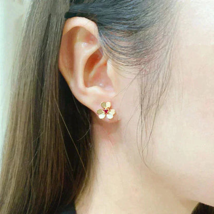[LuxJewelry]FRIVOLE  FLOWER PINK EARRINGS