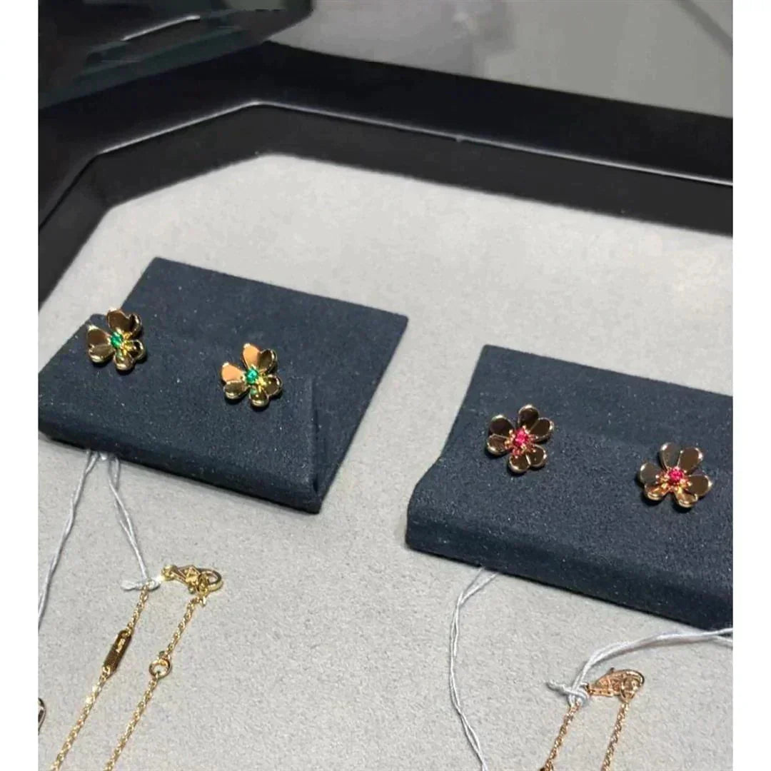 [LuxJewelry]FRIVOLE  FLOWER PINK EARRINGS