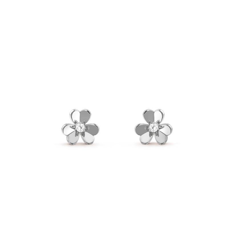 [LuxJewelry]FRIVOLE MINI SILVER FLOWER EARRINGS