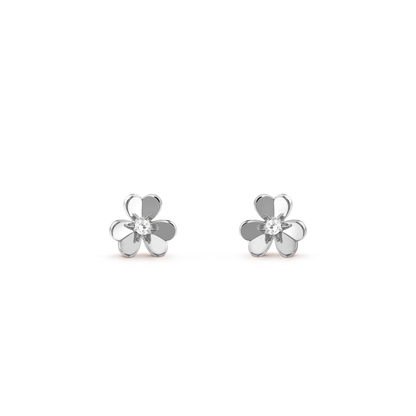 [LuxJewelry]FRIVOLE MINI SILVER FLOWER EARRINGS