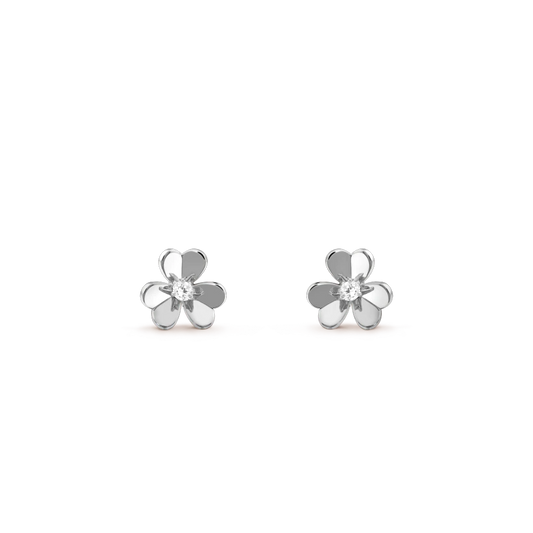 [LuxJewelry]FRIVOLE MINI SILVER FLOWER EARRINGS