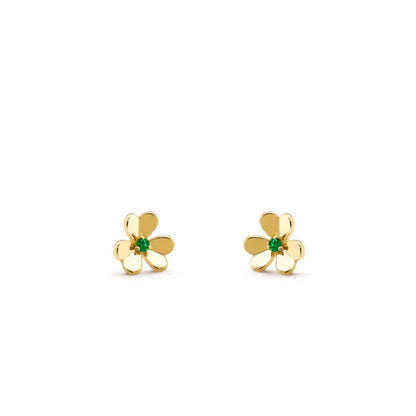 [LuxJewelry]FRIVOLE  FLOWER MALACHITE EARRINGS