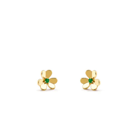 [LuxJewelry]FRIVOLE  FLOWER MALACHITE EARRINGS