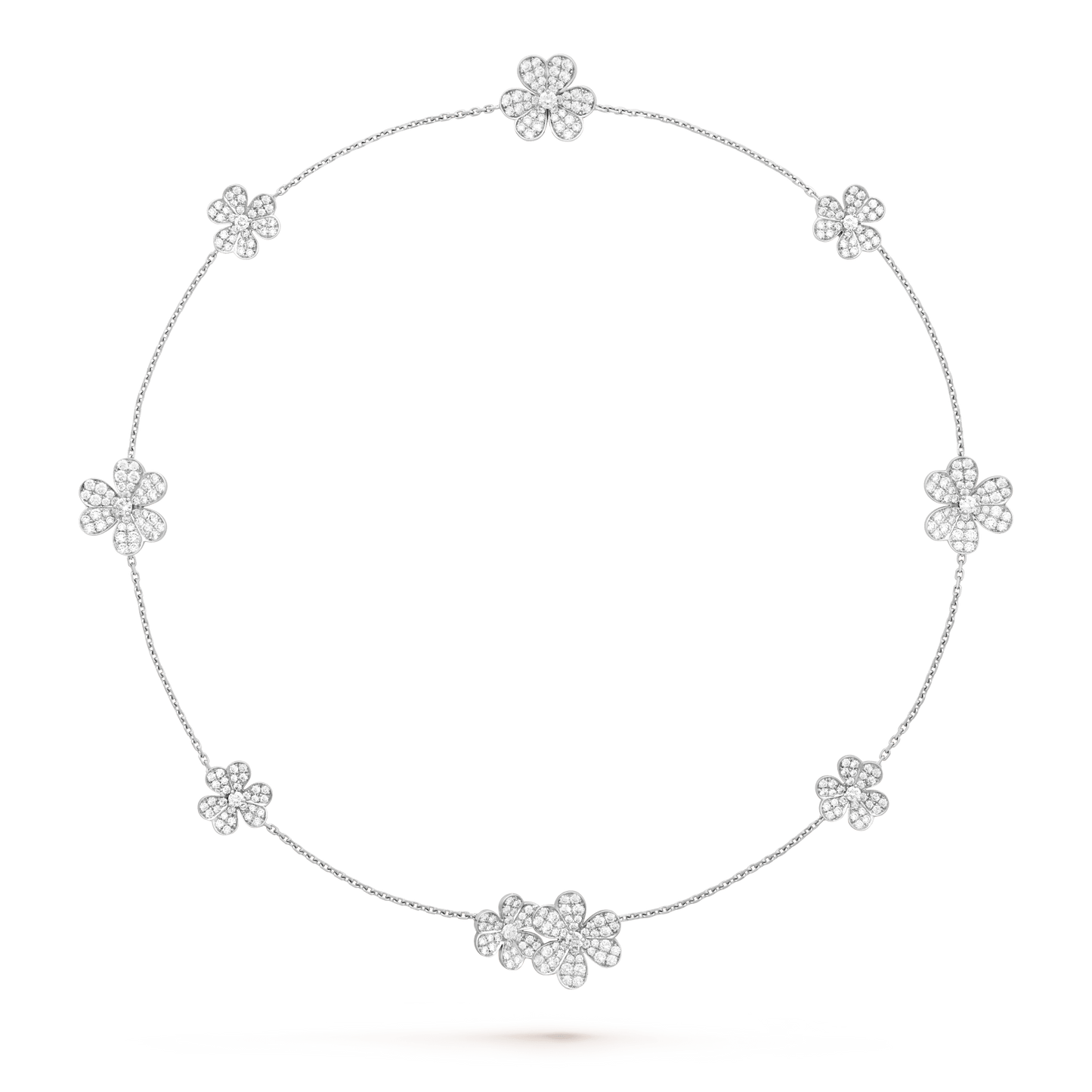 [LuxJewelry]FRIVOLE SILVER 9 FLOWERS NECKLACE