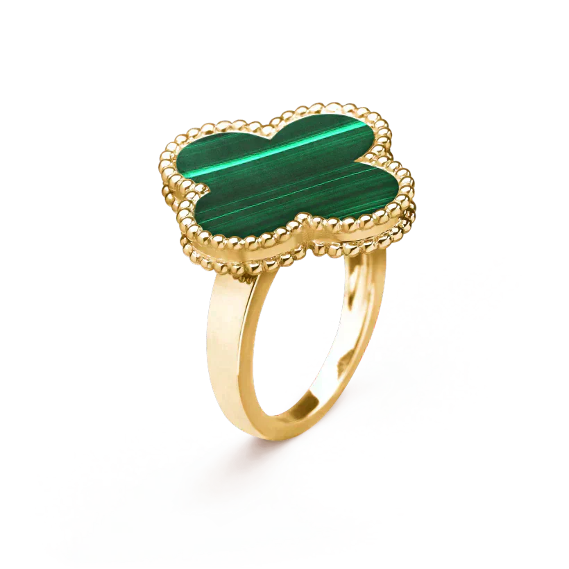[LuxJewelry]CLOVER MALACHITE RING