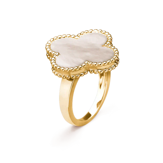 [LuxJewelry]CLOVER WHITE MOP RING