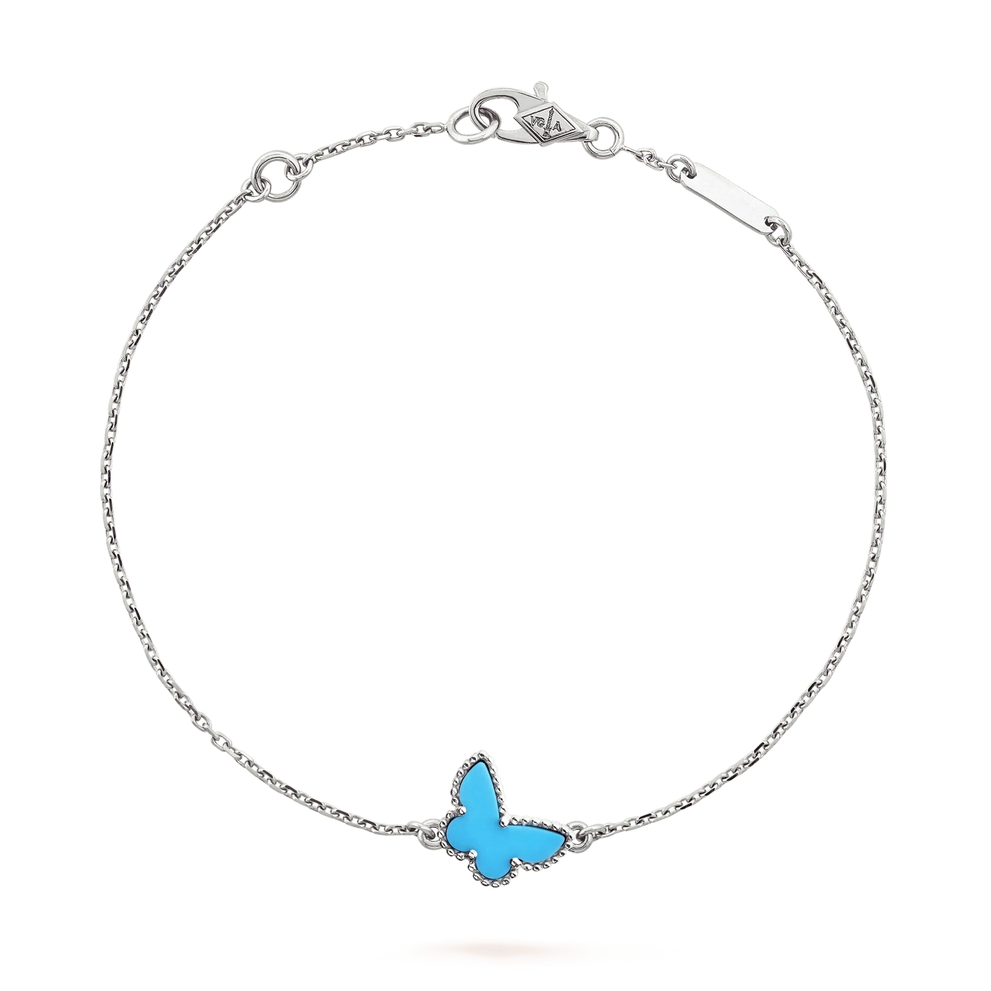 [LuxJewelry]BUTTERFLY TURQUOISE BUTTERFLY BRACELET SILVER