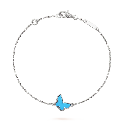 [LuxJewelry]BUTTERFLY TURQUOISE BUTTERFLY BRACELET SILVER