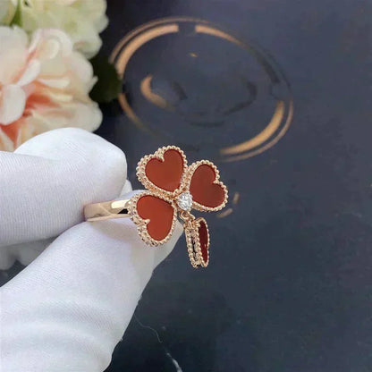 [LuxJewelry]SWEET CLOVER CARNELIAN RING