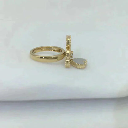 [LuxJewelry]SWEET CLOVER WHITE MOP RING