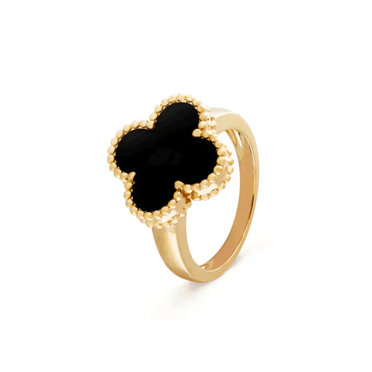 [LuxJewelry]CLOVER ONYX RING