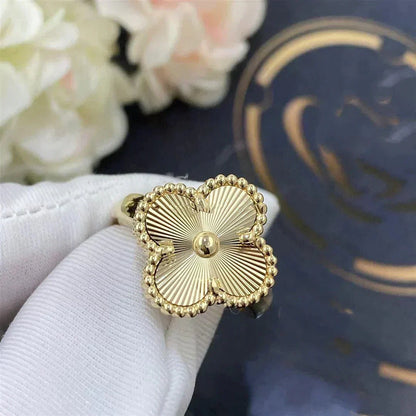 [LuxJewelry]CLOVER GOLD RING