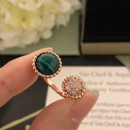 [LuxJewelry]PERLEE COULEURS DIAMOND ROSE GOLD BETWEEN THE FINGER RING