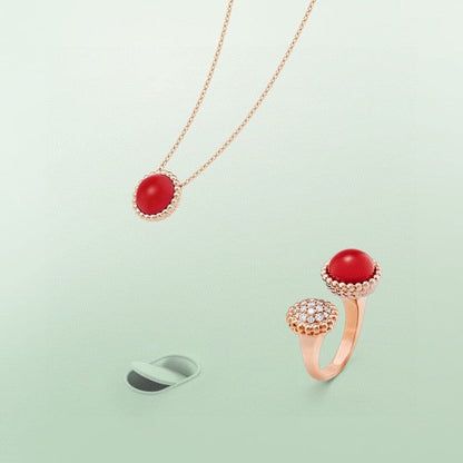 [LuxJewelry]PERLEE COULEURS DIAMOND ROSE GOLD BETWEEN THE FINGER RING