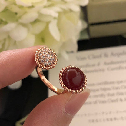 [LuxJewelry]PERLEE COULEURS DIAMOND ROSE GOLD BETWEEN THE FINGER RING