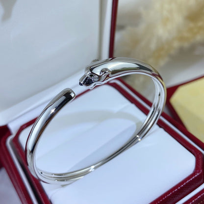 [LuxJewelry]PANTHERE SILVER OPEN BRACELET