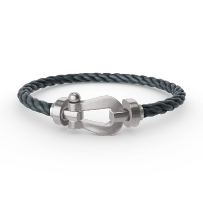 [LuxJewelry]FORCE LARGE HORSESHOE NO DIAMOND BRACELET SILVER