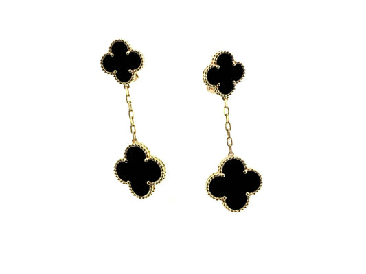 [LuxJewelry]CLOVER 2 MOTIFS  EARRINGS (MULTIPLE CHOICESC