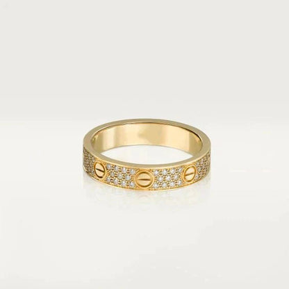 [LuxJewelry]LOVE RING 3.6MM DIAMOND PAVED