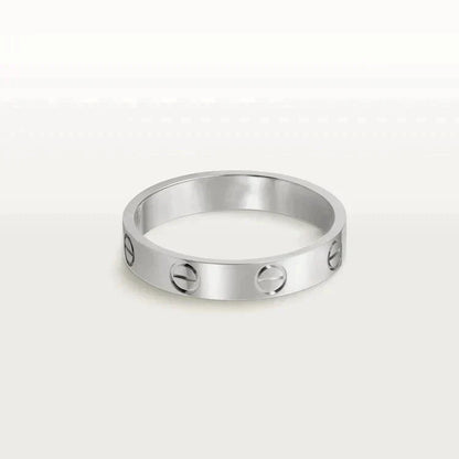 [LuxJewelry]LOVE RING 4MM 1 DIAMOND SILVER