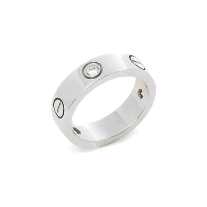 [LuxJewelry]LOVE RING 5.5MM 3 DIAMONDS SILVER
