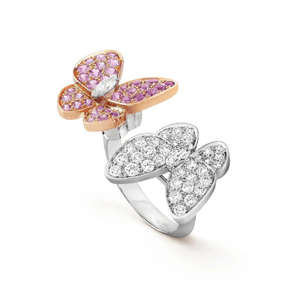 [LuxJewelry]TWIN BUTTERFLY DIAMOND RING